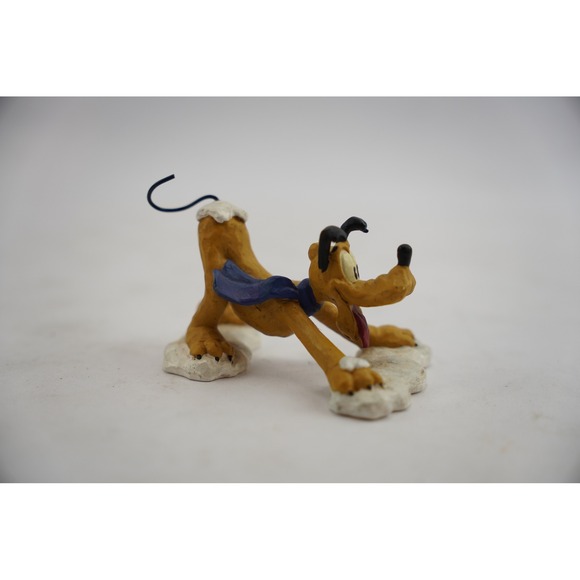 Disney Other - Disney Pluto Figure Midwest Of Cannon Falls Resin Snow Winter Scarf Mickey & Co